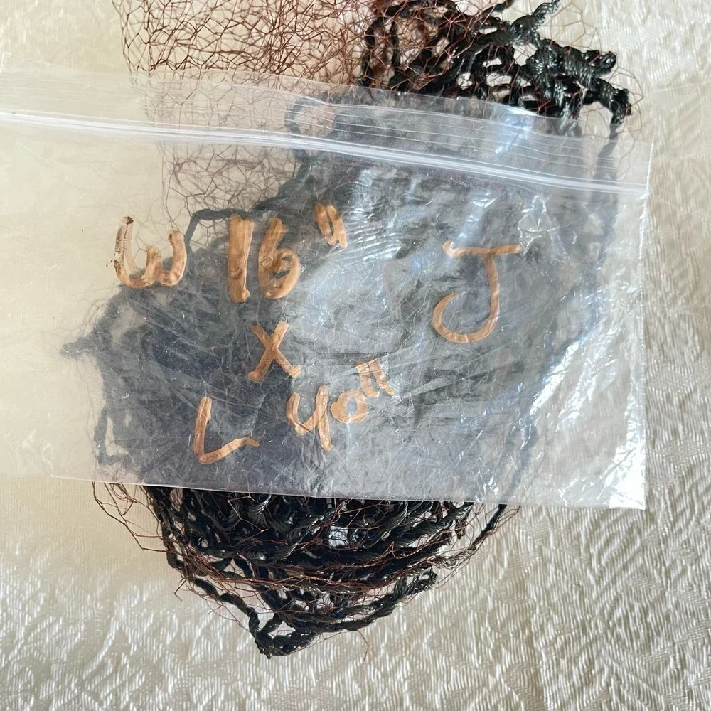 Vintage 1940s Silk Hand Stitched Birdcage Net Veil Fascinator Hat Trim Millinery - Picture 9 of 12